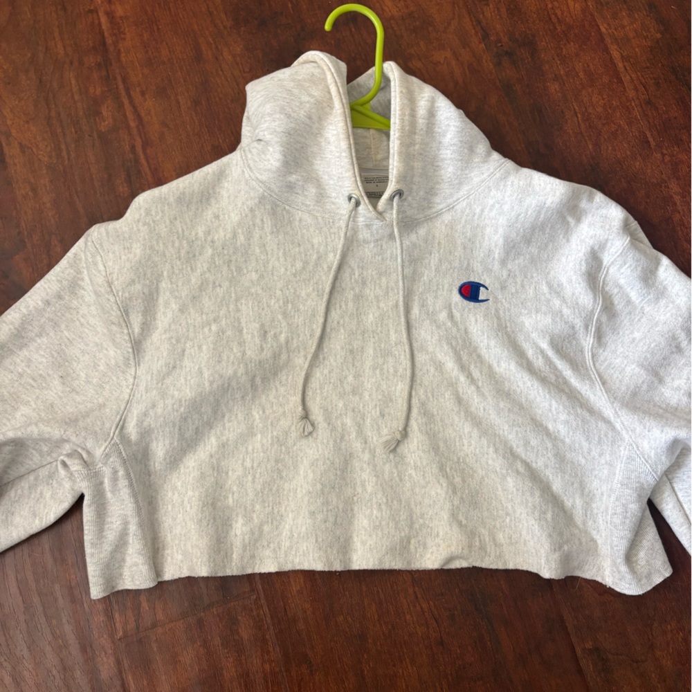 Champion Light Gray Reverse Weave Hoodie